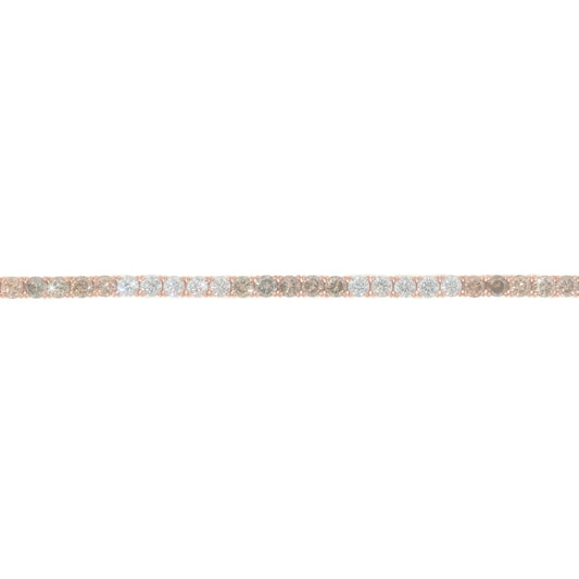 Tennis Bracelet With Diamonds - 14K - Rose Gold 11.60g - D 8.60 CT - 8 inches