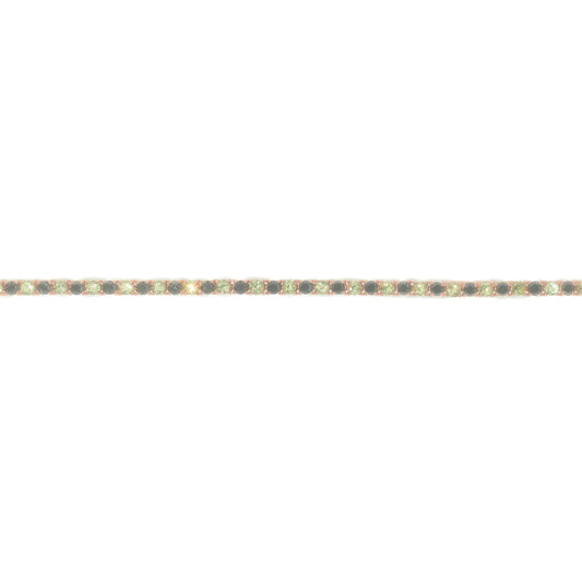 Tennis Bracelet With Diamonds & Sapphires - 14K - Rose Gold 7.90g - D 1.90 CT / S 2.32 CT - 8 inches