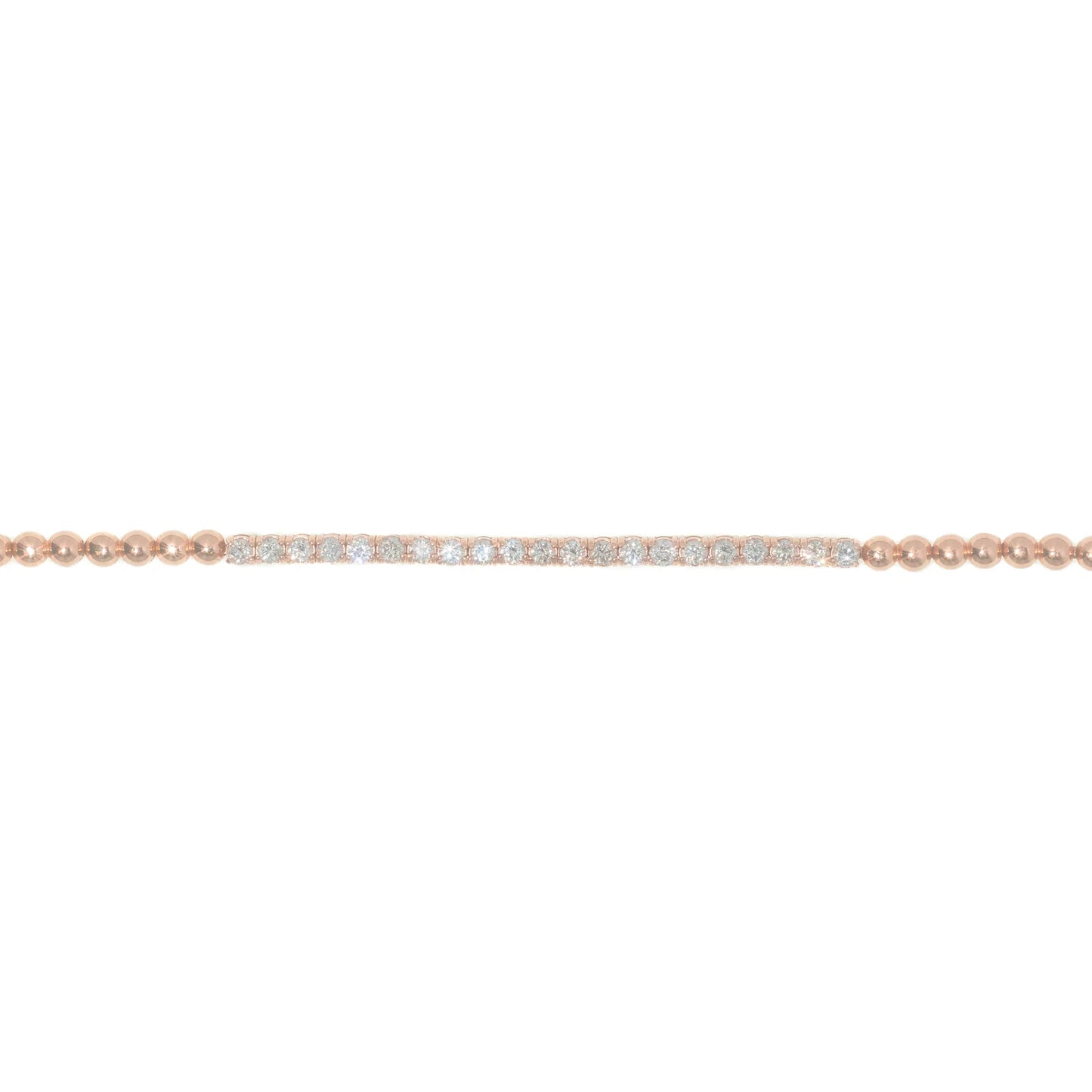 Tennis Bracelet - 14K - Rose Gold 8.4g - D 0.94 CT - 8 inches