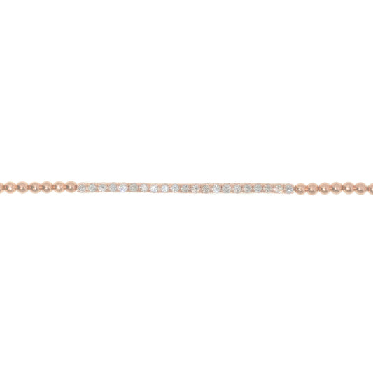 Tennis Bracelet - 14K - Rose Gold 8.4g - D 0.94 CT - 8 inches