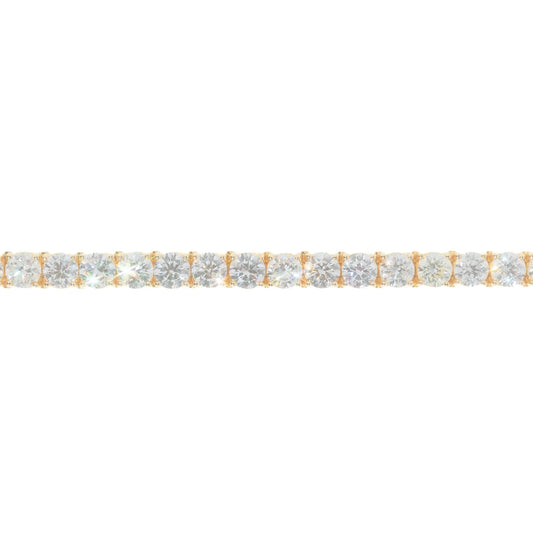 Tennis Bracelet - 14K - Yellow Gold 29.30g - D 31.80 ctw - 8 inches