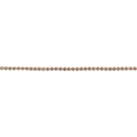 Tennis Bracelet With Black Diamonds - 14K - Rose Gold 6.70g - 2.13 CT - 8 inches
