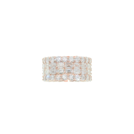 Eternity Ring - 10K - Rose Gold 7.50 g - D 4.17 CT / EM 5.54 CT