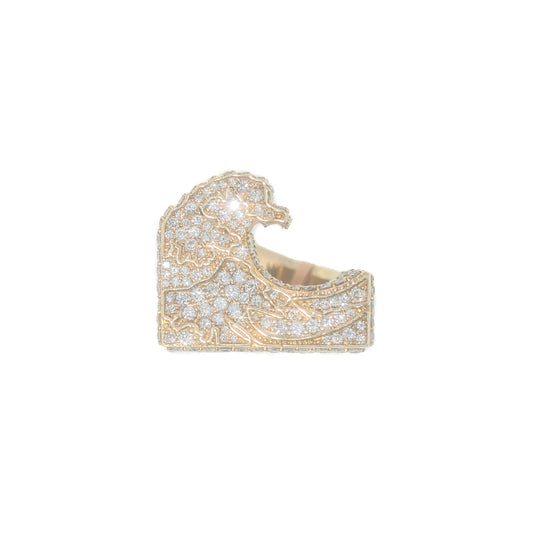 Wave Ring - 10K - Yellow Gold 23.20g - D 5.50 CT