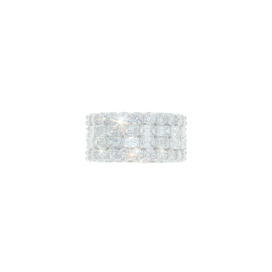 Eternity Ring - 10K - White Gold - D 4.17 CT / EM 5.54 CT - 7.50g