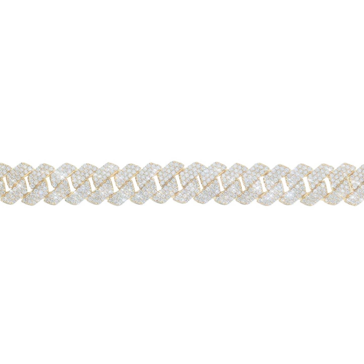 Cuban Link Bracelet - 14kt - Yellow Gold 137.9g - D 17.81 ct - 8 inches