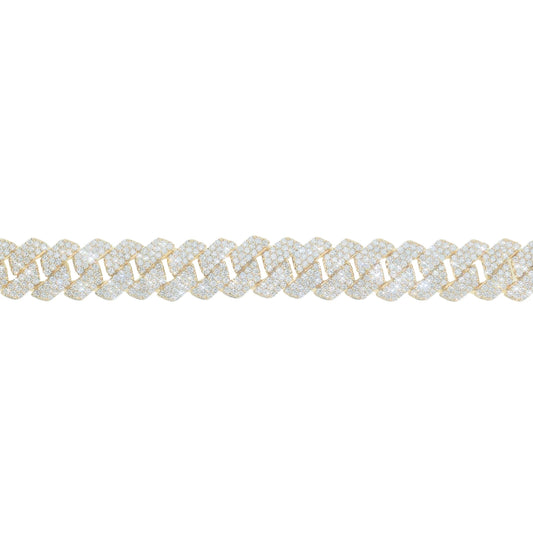 Cuban Link Bracelet - 14kt - Yellow Gold 137.9g - D 17.81 ct - 8 inches