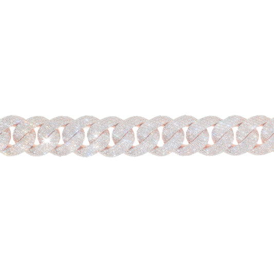 Cuban Link Bracelet - 10kt - Rose Gold 165.60g - D 17.89 ct - 8 inches