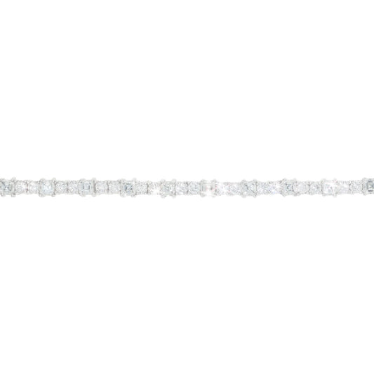 Tennis Bracelet - 14K - White Gold 18.60g - D 8.61 CT - 7.5 inches