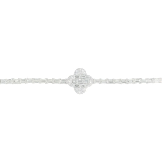 Emerald Tennis Bracelet - 14K - White Gold 12.4 g - D 8.95 ct - 7 inches