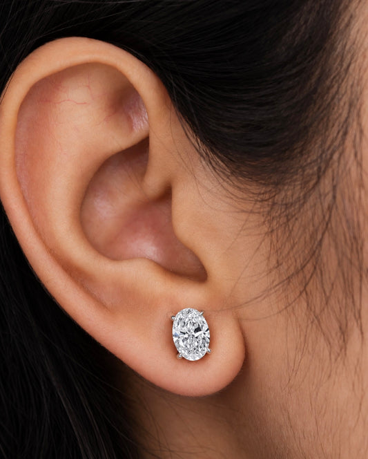 Aretes Oval 14kt diamonds 1.5ct each