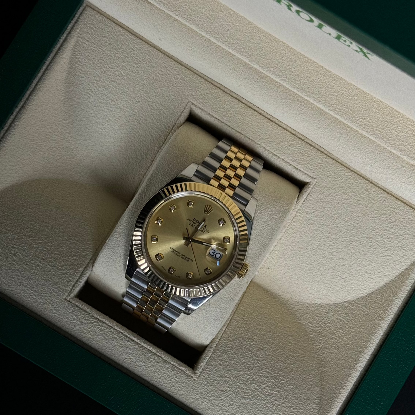 Champagne Diamond Two Tone Rolex