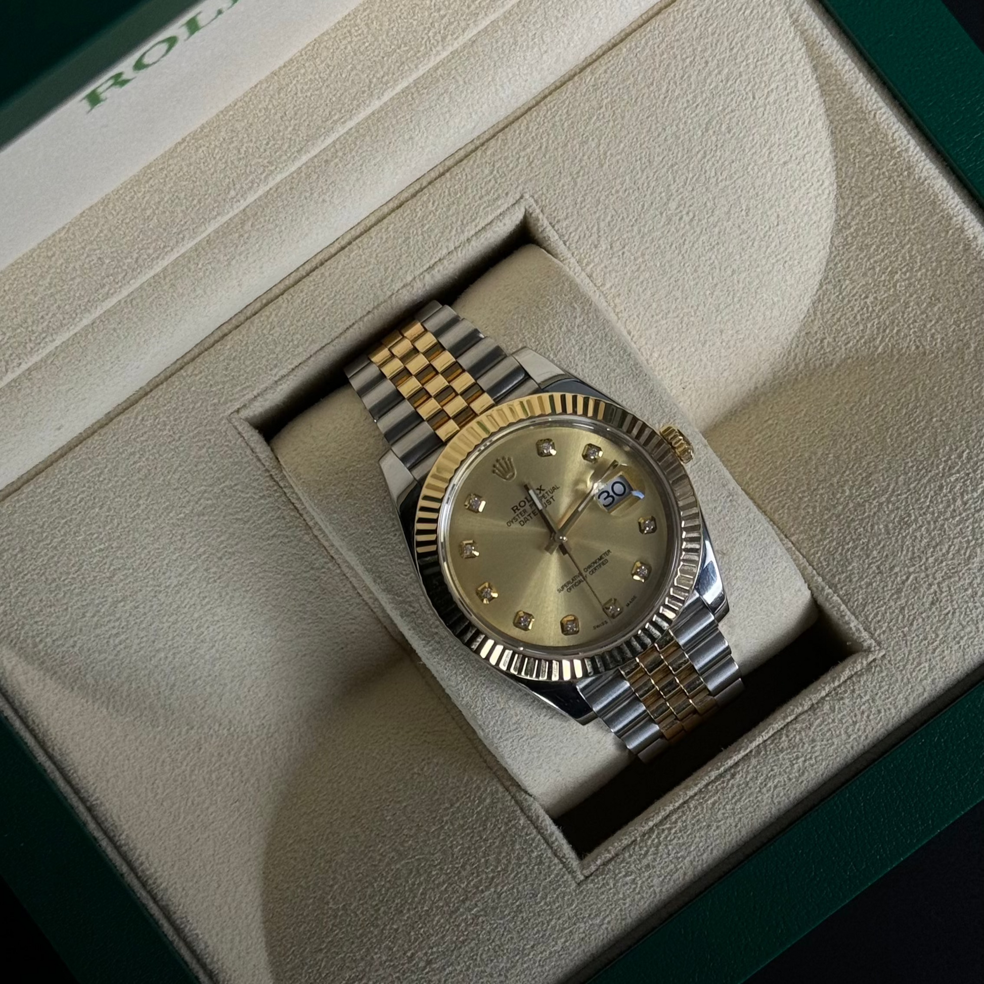 Champagne Diamond Two Tone Rolex