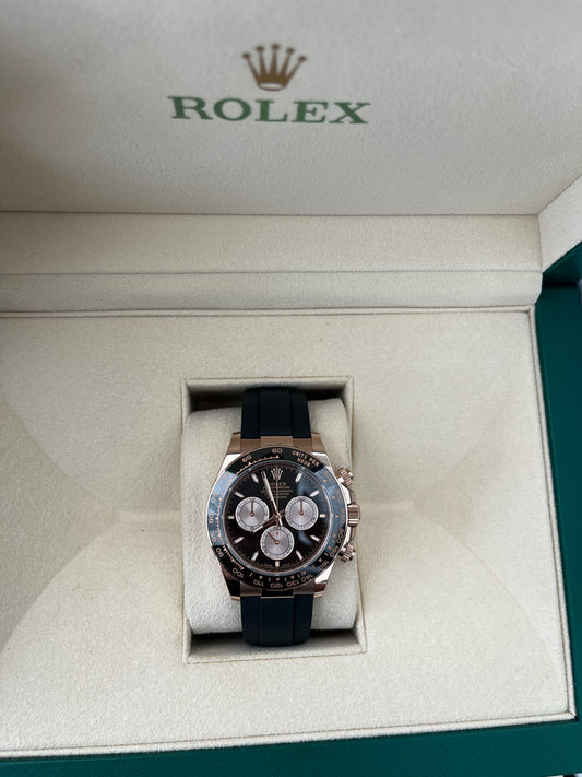 2024 Rolex Cosmograph Daytona - Everose Gold, Black Dial, Oysterflex