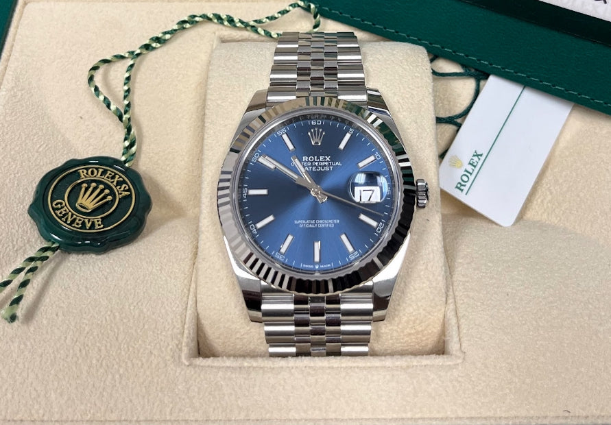 2024 Rolex Datejust 41mm. Blue Dial, Jubilee