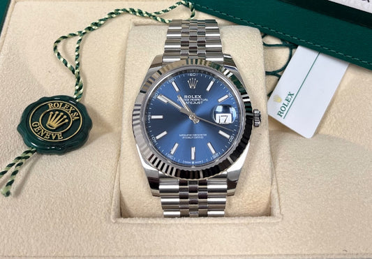 2024 Rolex Datejust 41mm. Blue Dial, Jubilee