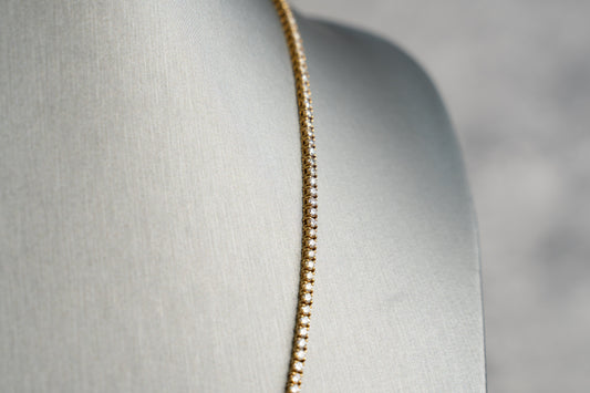 Tennis Chain 14kt -Yellow Gold 14.22g - 18 inches (R&C)