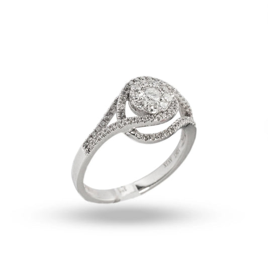 Diamond Ring – 14K – White Gold 3.20g – D 0.50 CT