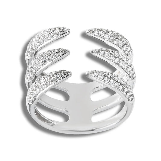 Diamond Ring – 18K – White Gold 6 g – D 0.85 CT