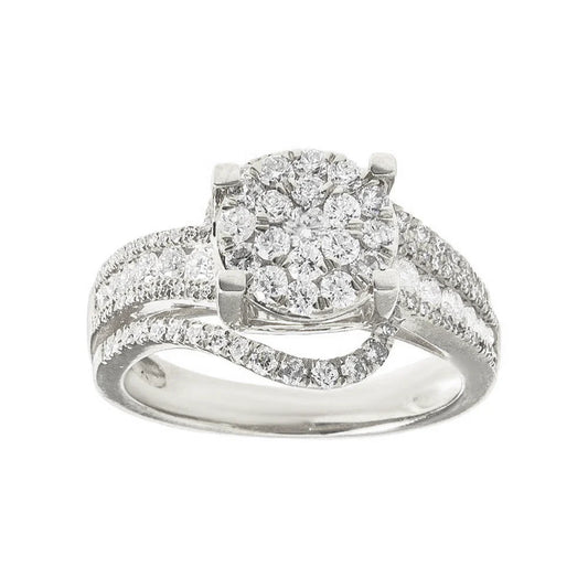 Diamond Ring – 14K – White / Yellow / Rose Gold 5 g – D 0.77 CT