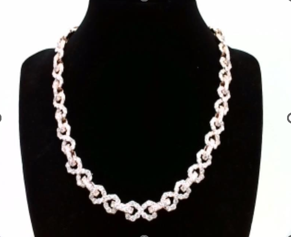 Infinity Rose Gold Diamond Choker