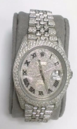 White Diamond Iced Out Rolex Datejust 41