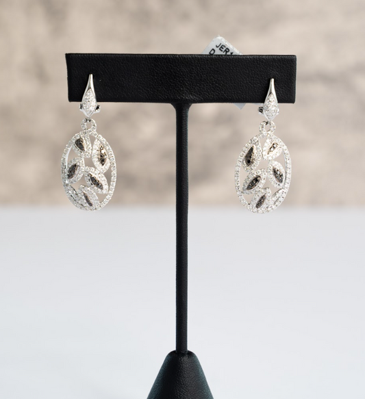 Earrings (R&C)-White Gold 14kt Earrings 1.70 CT Diamonds (R&C)