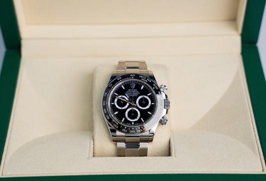 Rolex Cosmograph Daytona Oystersteel Black, Steel counter rings Oyster, 40 mm