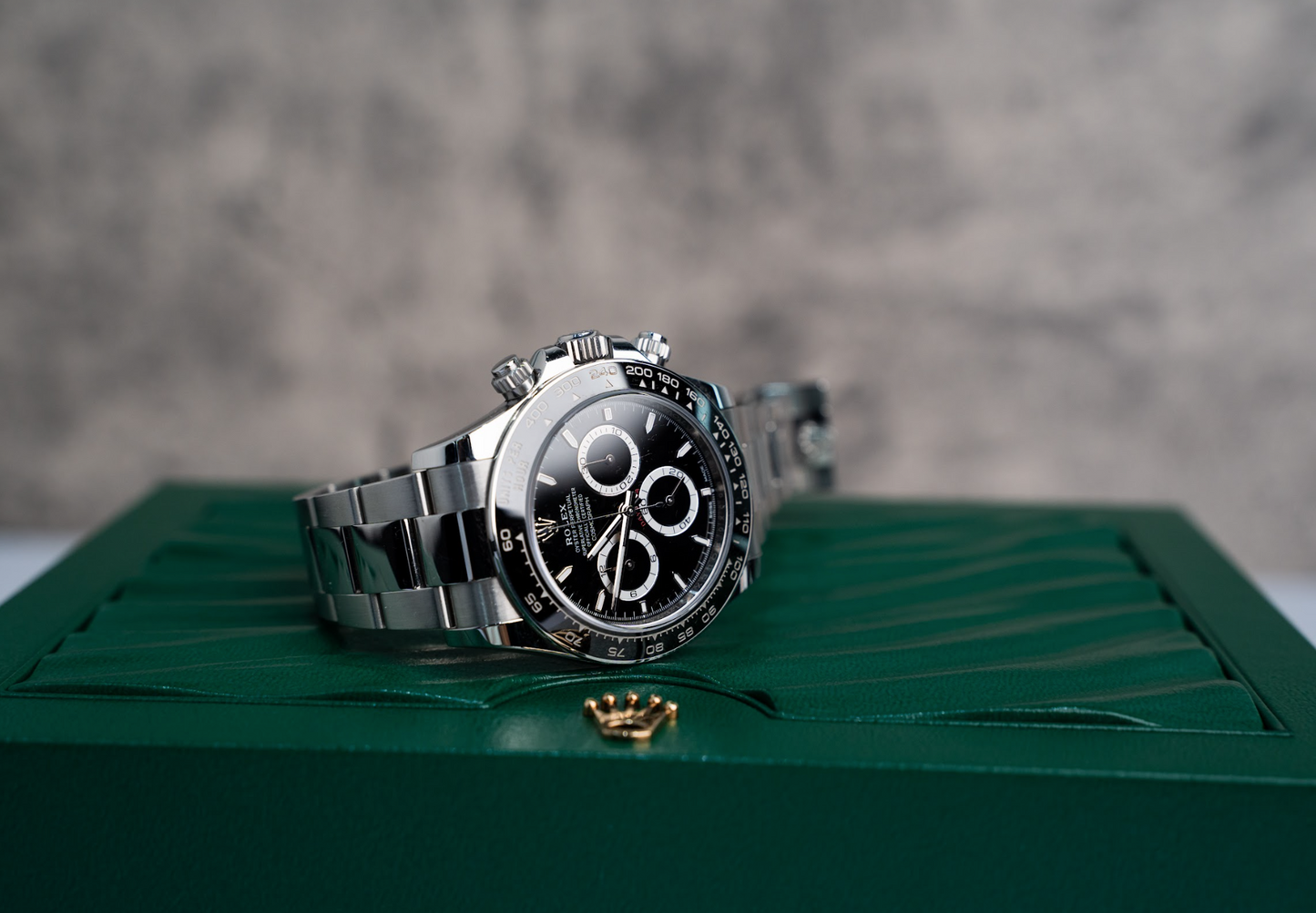Rolex Cosmograph Daytona Oystersteel Black, Steel counter rings Oyster, 40 mm