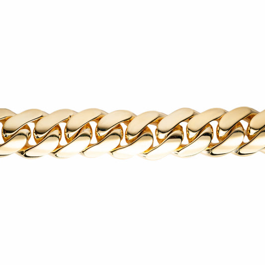 Cuban Link Bracelet – 10K/14K – Yellow Gold – Size 7"/7.5"/8"/8.5"